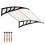 39"x30" Outdoor Door Canopy, Black Polycarbonate 8