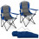 Folding Camping Chairs with Cup Holders, 2-Pack - Navy 4