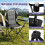 Folding Camping Chairs with Cup Holders, Black - 2 Pack 8