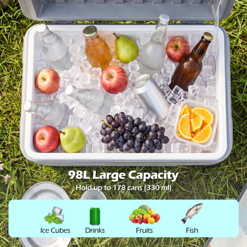 103 Quart Portable Ice Cooler with Wheels and Handles 1