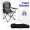 Folding Camping Chairs with Cup Holders, Black - 2 Pack 7