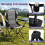 Folding Camping Chair, Black, High Backrest, Cup Holder 8