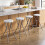 Folding Bar Stool with HDPE Seat, 70 cm, White 3