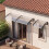 39"x30" Outdoor Door Canopy, Black Polycarbonate 7