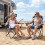 Folding Camping Chairs with Cup Holders, Black - 2 Pack 2