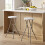 Folding Bar Stool with HDPE Seat, 70 cm, White 6