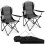 Folding Camping Chairs with Cup Holders, Black - 2 Pack 5