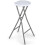 Folding Bar Stool with HDPE Seat, 70 cm, White 4