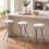 Folding Bar Stool with HDPE Seat, 70 cm, White 5