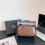 (Brown) Sweet and cool style topstitched small square box bag 1