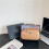 (Khaki) Sweet and cool style topstitched small square box bag 1