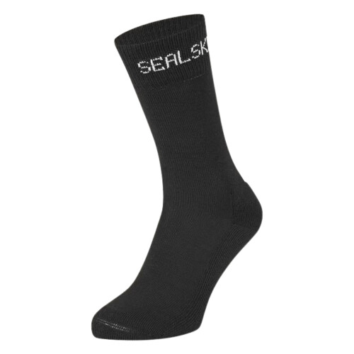 (L, Black) Sealskinz Suffield Merino Liner Socks