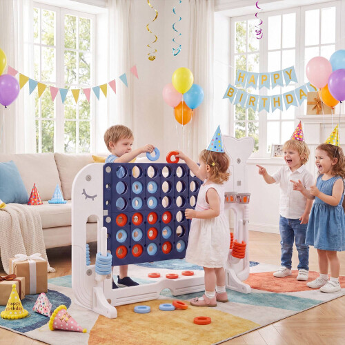Jumbo 4-in-1 Connect Game Set with Ring Toss and Cup Holders 2