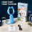 (Blue) Kids Digital Microscope, 2-Inch Screen, 4X Zoom, 8 LEDs 6