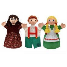 Marionetten - MÚ - Set van 3 Hans en Griet - Stof - 3 stuks - Vanaf 3 jaar