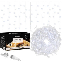 Guirlandes - SPRINGOS - 300 LED - 14,5 m (10 m lumineux) - Blanc froid - Fonctionne sans branchement