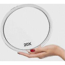 20X magnifying mirror with suction cups (15 cm round) - Perfect fo