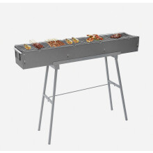 100cm Outdoor Folding Grill with Grill Meshes and Adjustable Air Door, Large Capacity Portable BBQ Grill Charcoal Grills for Camping Pi