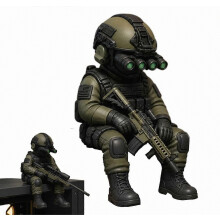 Tactical Mini Soldier Figurine, Hyper-Realistic Military Soldier Decor, 3 Inch Tactical Sniper Mini Figurine, Desk Decor for Gamers, Mi
