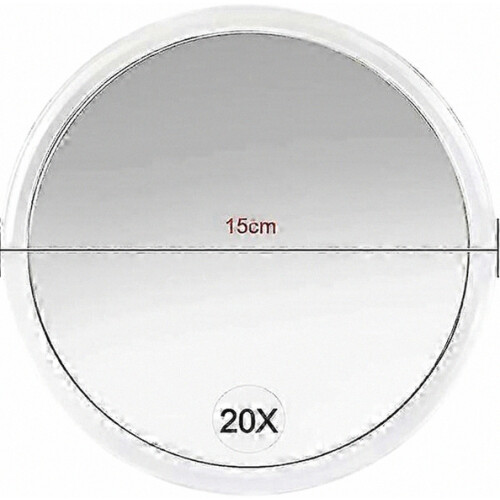 20X magnifying mirror with suction cups (15 cm round) - Perfect fo 2