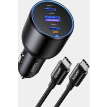 130W USB C Car Charger, PD 100W +PD 30W Type C Car Charger Adapter Compatible