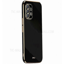 XINLI Compatible For Samsung Galaxy A52s 5G/Galaxy A52 4G/5G Protective Cover Precise Lens Cutout Electroplating Golden Edge Desig
