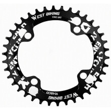 WEST BIKING 104BCD 38T Aluminum Alloy CNC Single Chainring MTB Bike Positive and Negative Toothed Chain Ring