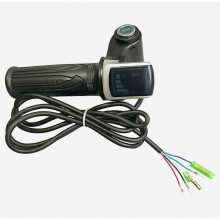 36V 48V 60V Electric Scooter Throttle Grip With Key Lock Power Indicator