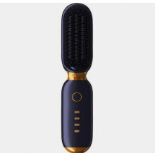 Cordless Hair Straightener Brush - Rapid Heat 3 Settings Anti-Scald Negative Ions