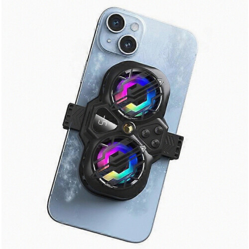 K11 Semiconductor Dual-Core Cooling Fan Smartphone Radiator with RGB Light
