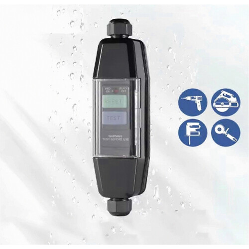 Inline RCD Connector,PRCD Intermediate Safety Switch,30mA Residual Current Protection Anti- for Outd 1