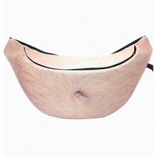 Waist Pack Unisex 3D Fake Beer Belly Muscle Bum for Traveling Running