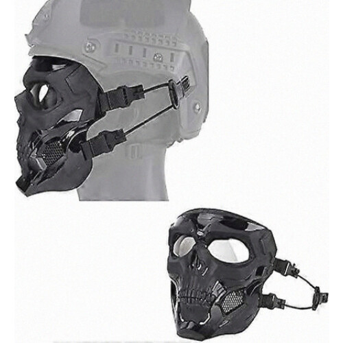 Tactical Mask Protective Full Face Clear Goggle Skull mask Dual Mode Wearing Design Adjustable Strap 2
