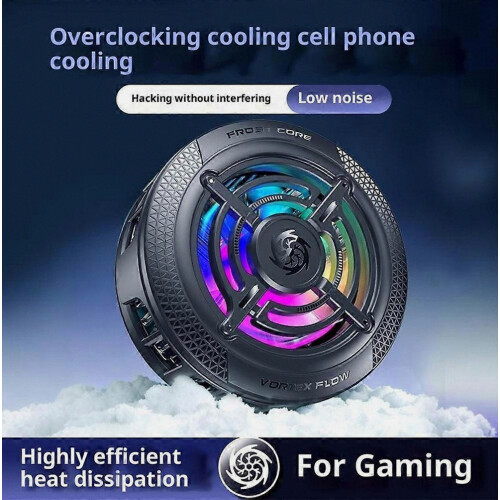 K56 Magnetic Phone Cooler TEC Semiconductor Cooling RGB Light Cooling Fan Compatible For iPhone Android Gaming 1