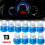 10X Blue T3 Neo Wedge Led Bulbs Car Instrument Panel Light Dashboard Dash Lamp 3