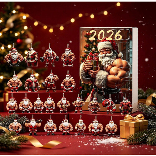 Weihnachtskalender 2026 mit dem Thema „Muskelmann“