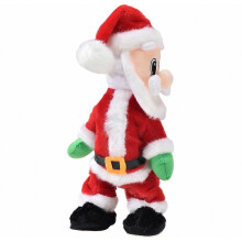 Geanimeerde kerstfiguur, dansende elektrische kerstman, twerkende kerstman met verstelbare armen, zacht pluche knuffel, kerstdecoratie voor thuis