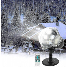 LED Snowflake Projector Light, Waterproof Rotating Outdoor Decor with Remote Control for Party and Holiday Lighting
