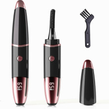 2026 Heated Eyelash Curler-USB Rechargeable Electric Eyelash Curler- Eyelash Curlers Heated 4 Temperature Modes Fast Heat Up Within 5s - 24 Hours Lo