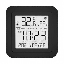 Temperatur- und Feuchtigkeitssensor + Infrarot-Fernbedienung mit Display, IR-Sprachwecker, WLAN-fähiges Zwei-in-Eins-Gerät