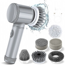 Electric Spin Scrubber - Shower Scrubber,Bathroom Scrubber Electric,for Cleaning Tub, Floor, Tile,Kitchen Cleaning with 6 Electric Cleaning Brush He
