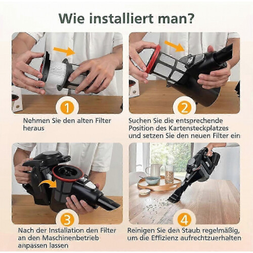 2er-Pack HEPA-Filter für kabellose Staubsaugermodelle 1
