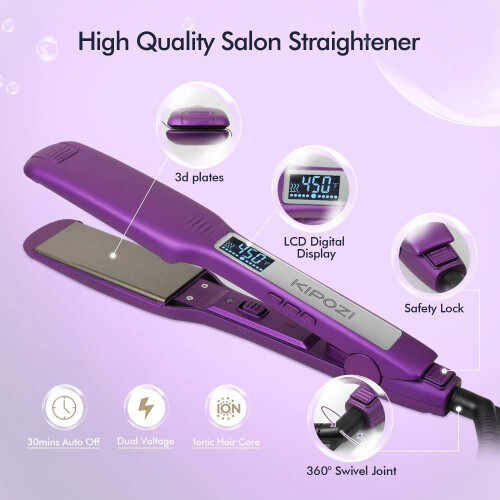 Kipozi KIPOZI Professional Hair Straightener LCD Display 1