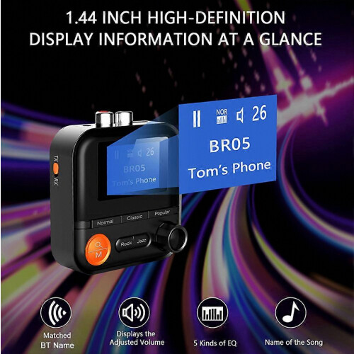 Receiver Bluetooth-Compatible 5.2 Sound Receiver Wireless AUX 2RCA TF compatible with TV/Computer/Projector/Headset/Car 2
