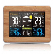 Elektronische thermohygrometer, weerstation, eeuwigdurende kalender, atoomklok, WWVB, automatische kalibratie, 7,5-inch kleurendisplay