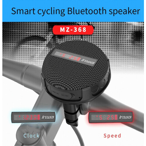 Smart Bluetooth Quick Display Speaker Portable Waterproof and Dustproof Outdoor Cycling Speaker - Black 1