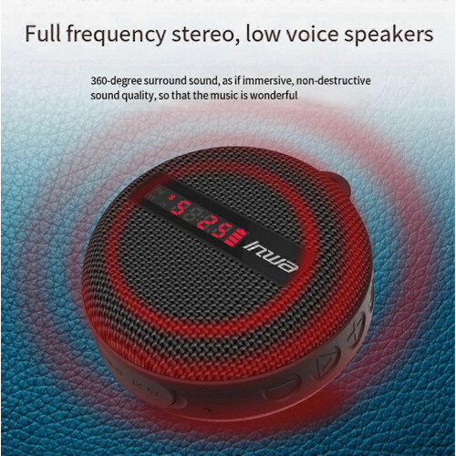 Smart Bluetooth Quick Display Speaker Portable Waterproof and Dustproof Outdoor Cycling Speaker - Black 2