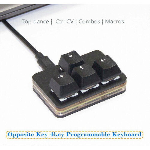 Opposite Directly Key Keyboard 4key Macro Programmable Configure Mini Mechanical Hot swap Gaming Keyboard New 1