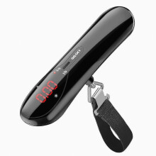 Portable Digital Luggage Scale - 50kg/110lb Capacity with Tare Function & LCD Display for Travel Suitcases