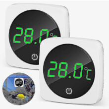 2 kpl elektroninen akvaariolämpömittari mini led-digitaalinen lämpömittari vedenpitävä digitaalinen vesilämpömittari_m24